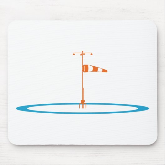 風向旗で風向きと風速をチェック マウスパッド (正面)