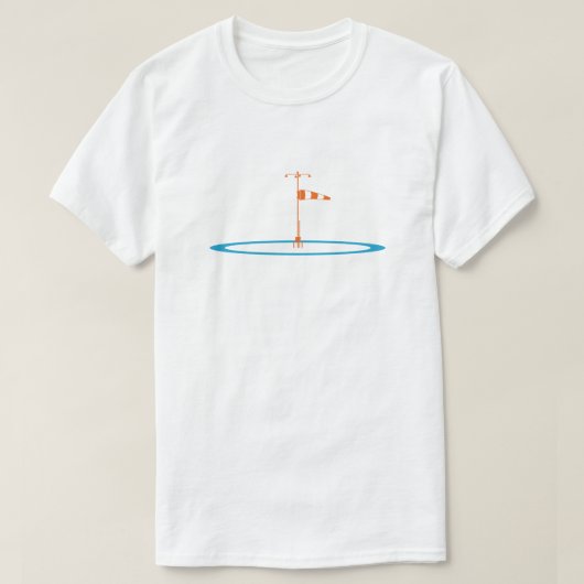 風向旗で風向きと風速をチェック Tシャツ (デザイン正面)