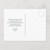 風吹かれた木のトロピカルビーチ ありがとうございます ポストカード (裏面)