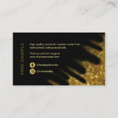 風吹きグリッターブラックアンド金ゴールド香水 名刺 (裏面)