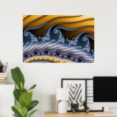 風吹き流しフラクタル・アート ポスター (ホームオフィス)