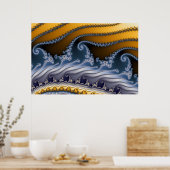 風吹き流しフラクタル・アート ポスター (キッチン)