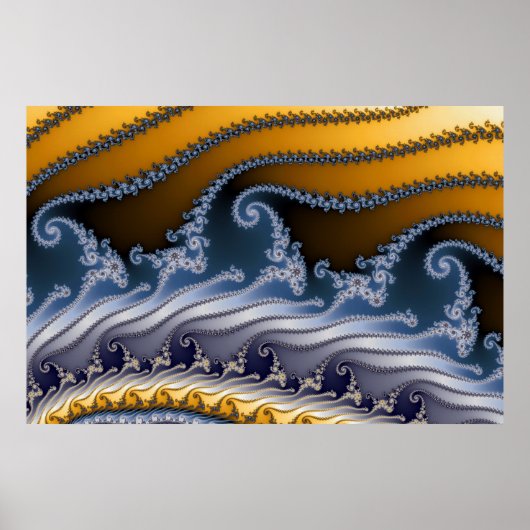 風吹き流しフラクタル・アート ポスター (正面)