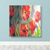 風吹の中の静かな絵画芽 キャンバスプリント (インサイチュ (ウッドフロア))