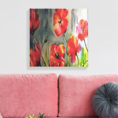 風吹の中の静かな絵画芽 キャンバスプリント (インサイチュ (リビング))