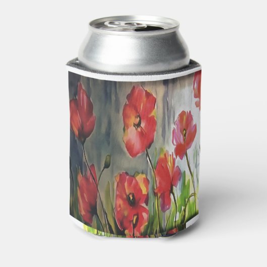 風吹の中の静かな絵画芽 缶クーラー (缶裏面)