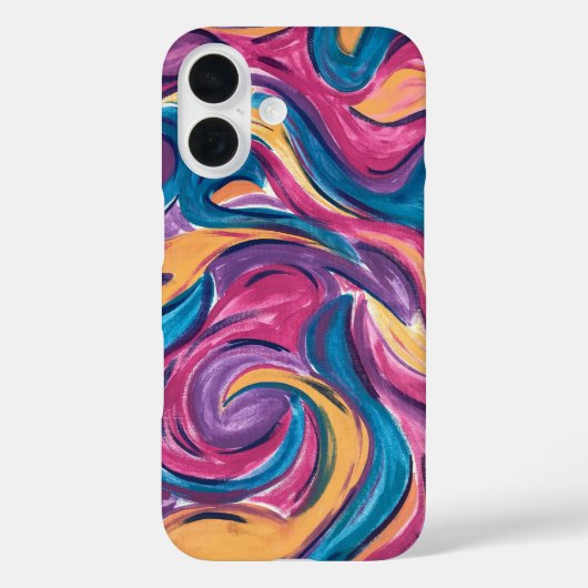 風吹の手の抽象芸術アートに絵を描ある Case-Mate iPhoneケース (裏面)