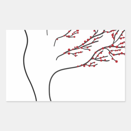 風吹中だ 長方形シール (正面)