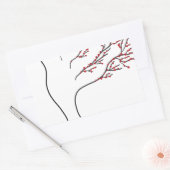 風吹中だ 長方形シール (封筒)