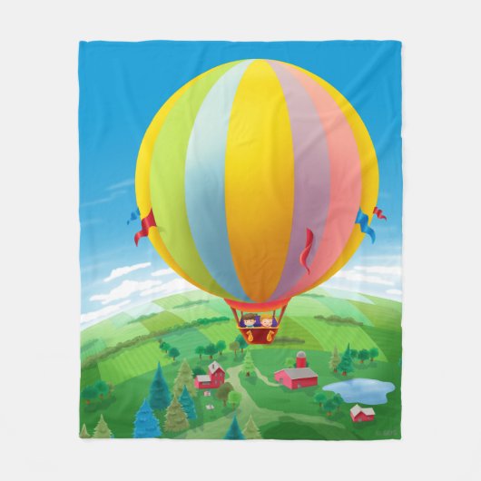 風吹中の フリースブランケット (正面)