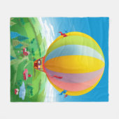 風吹中の フリースブランケット (正面(横))