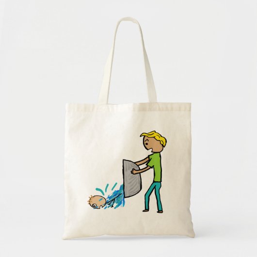 風呂でベビーを捨てる トートバッグ (正面)