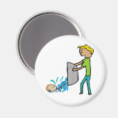 風呂でベビーを捨てる マグネット (正面/裏面)