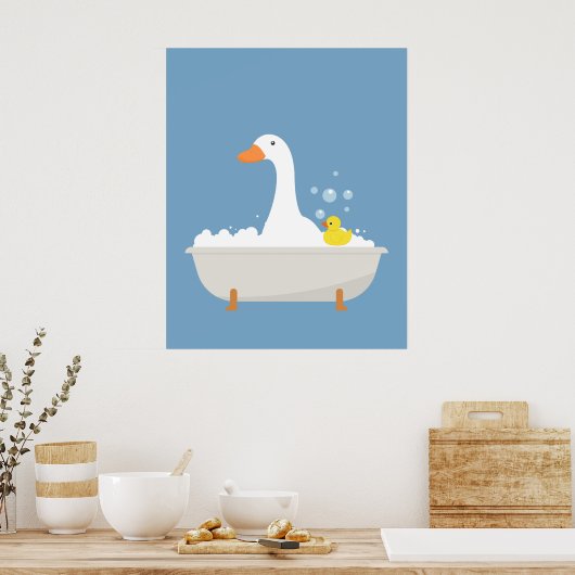 風呂にいるアヒル ポスター (キッチン)