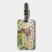 風呂に入っている鳥 ラゲッジタグ (正面縦)