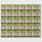 風呂に入っている鳥 ラッピングペーパー (フラット)