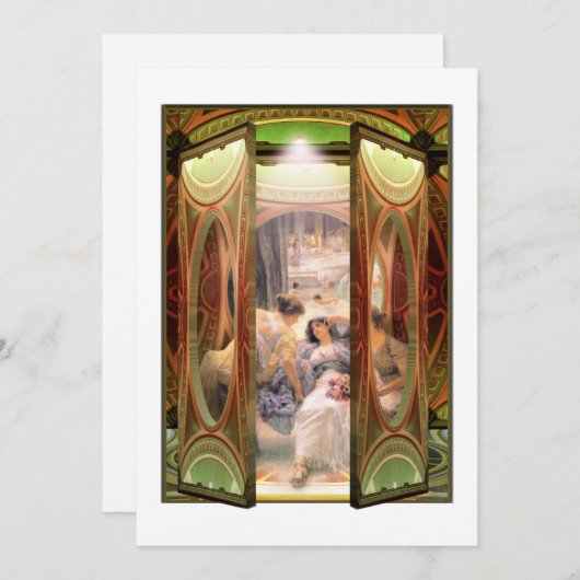 風呂の入り口 招待状 (正面/裏面)