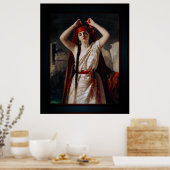 風呂の準備をしているエジプト人の女の子 ポスター (キッチン)