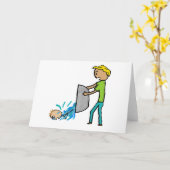 風呂水でベビーを捨てる カード (黄色い花)