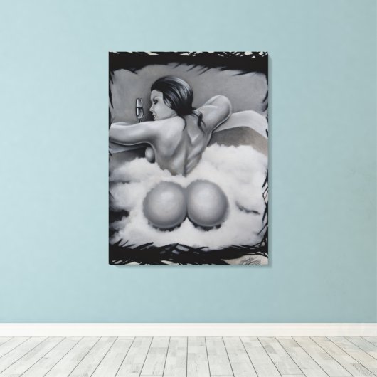 「風呂」 キャンバスプリント (インサイチュ (ウッドフロア))