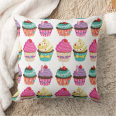 風味がよいいちごのカップケーキパターン枕 クッション (ブランケット)