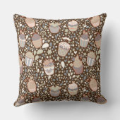 風味がよいカップケーキから成っている甘いパターン クッション (裏面)