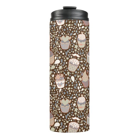 風味がよいカップケーキから成っている甘いパターン タンブラー (正面)