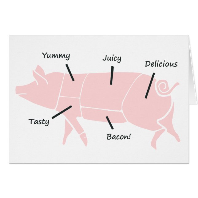 風味がよいラベルとの少しピンクのPiggie (正面横)