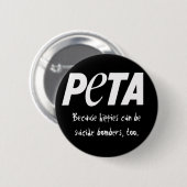 風味がよい動物を食べている人々 缶バッジ (正面&裏面)