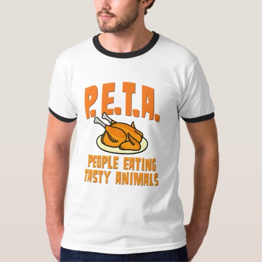 風味がよい動物を食べているPETAの人々 Tシャツ (正面)