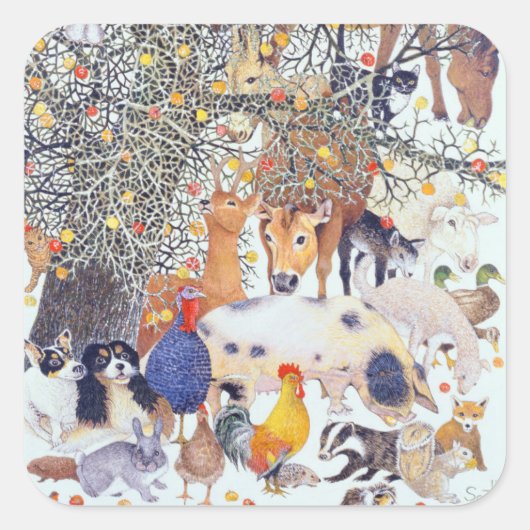 風味がよい御馳走 スクエアシール (正面)