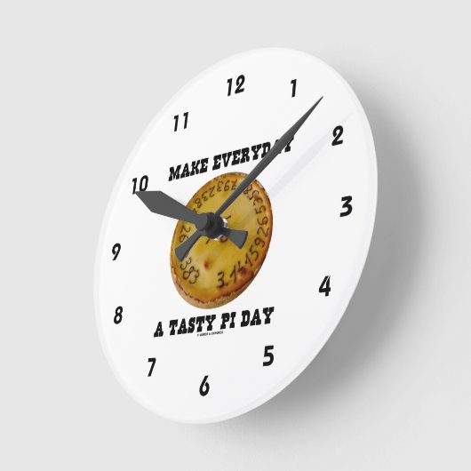 風味がよいPi日(焼いたなパイのPi)作って下さい毎日 ラウンド壁時計 (傾斜)