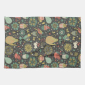 風味がよく明るい茶カード キッチンタオル (横)