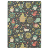 風味がよく明るい茶カード クリップボード (裏面)