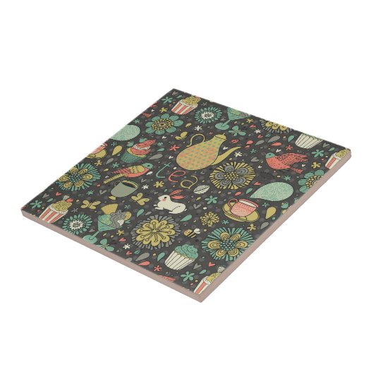 風味がよく明るい茶カード タイル (側面)