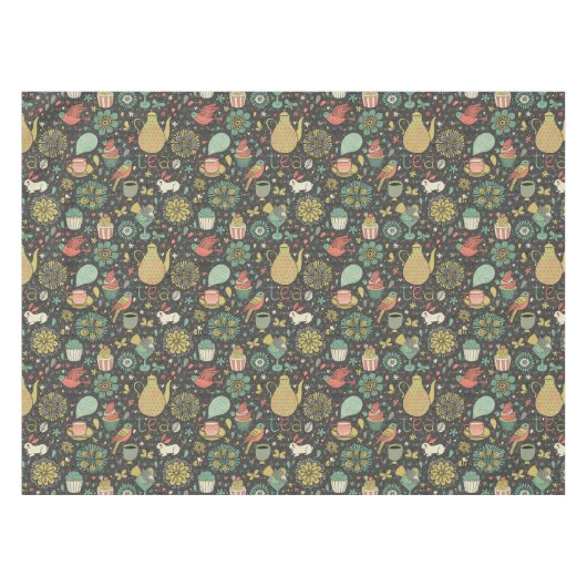 風味がよく明るい茶カード テーブルクロス (正面(横))