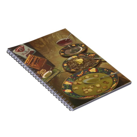 風味がよく、健康な食糧、ソビエト社会主義共和国連邦のCookbook.Theの本 ノートブック (右側)