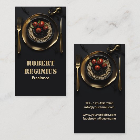 風味豊かなシンプル：私たちのトマト 名刺 (正面/裏面)