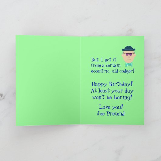 風変りなパパ カード (内部)