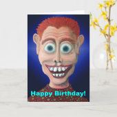 風変りな誕生日の挨拶 カード (黄色い花)