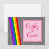 風変わりでクィアなLGBTレインボーカラー ポストカード (正面/裏面)