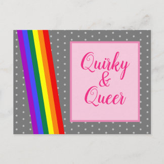 風変わりでクィアなLGBTレインボーカラー ポストカード