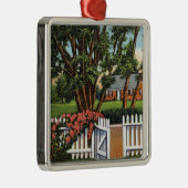 風変わりで古風な住宅の眺め メタルオーナメント (右)