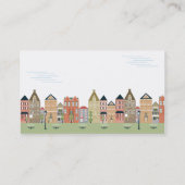 風変わりで古風な村の通りの不動産の名刺 名刺 (裏面)