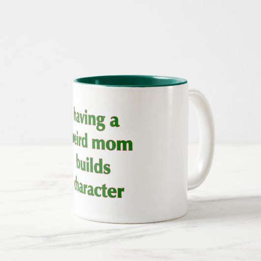 風変わりなお母さんをキャラクター-マグ--を造ります持っていることは ツートーンマグカップ (正面右)