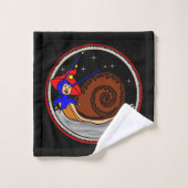 風変わりなかたつむり バスタオルセット (ウォッシュタオル)