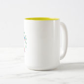 風変わりなつる植物のマグ ツートーンマグカップ (正面右)