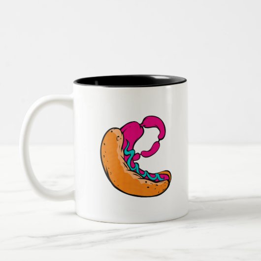 風変わりなウインナー ツートーンマグカップ (左)