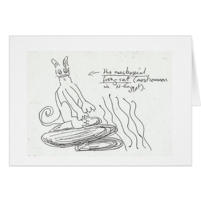 風変わりなカード、それはカエル猫です (正面横)