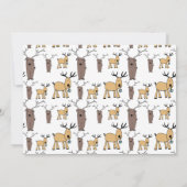 風変わりなクリスマスパーティー - 鹿の落書きタイプセット 招待状 (裏面)